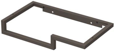 Saqu Rise fonteinframe met handdoekhouder links 40x23cm geborsteld rvs