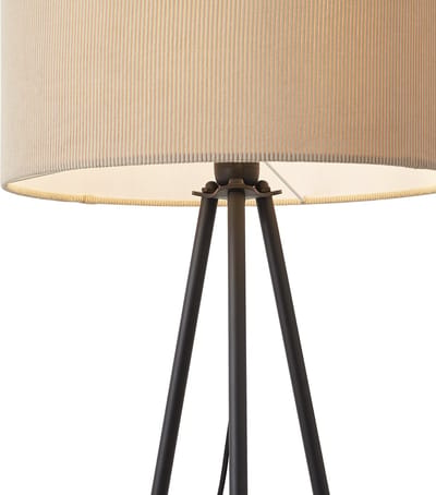 QAZQA luz - Moderne Vloerlamp | Staande Lamp met kap - 1 lichts - H 150 cm - Zwart - Woonkamer