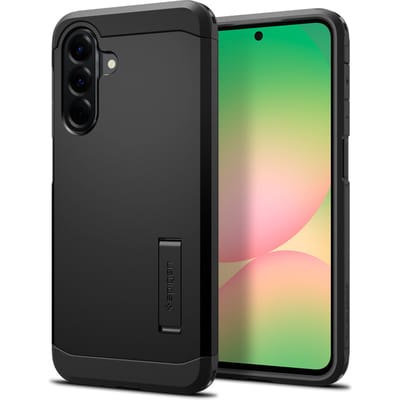 Spigen Tough Armor Hoesje Geschikt voor Samsung Galaxy A56 - Back Cover met Kickstand Zwart