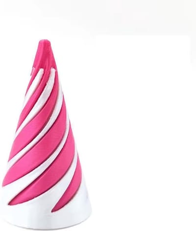 Premium 3D Impossible Cone / Spiraal / Piramide Fidget | Spiral Cone | Illusie Fidget Toy | Anti Stress Speelgoed | Roze-Wit