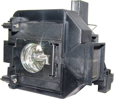 Beamerlamp geschikt voor de EPSON H589C beamer, lamp code ELPLP69 / V13H010L69. Bevat originele P-VIP lamp, prestaties gelijk aan origineel.