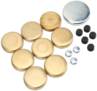 VT Goods - Freeze Plug Kit - Messing Expansieplug Kit - Eenvoudige installatie - Goud - Geschikt voor Chevy Small Block - 381-8007