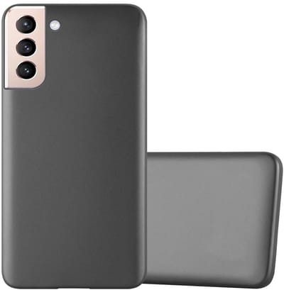 Cadorabo Hoesje geschikt voor Samsung Galaxy S21 PLUS in METALLIC GRIJS - Beschermhoes gemaakt van flexibel TPU silicone Case Cover