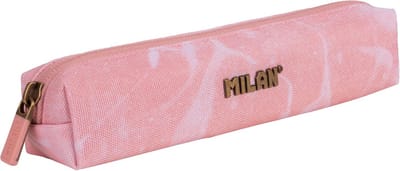Ronde Pennenzak Serie Lava Roze met Gouden Details - Compact Etui