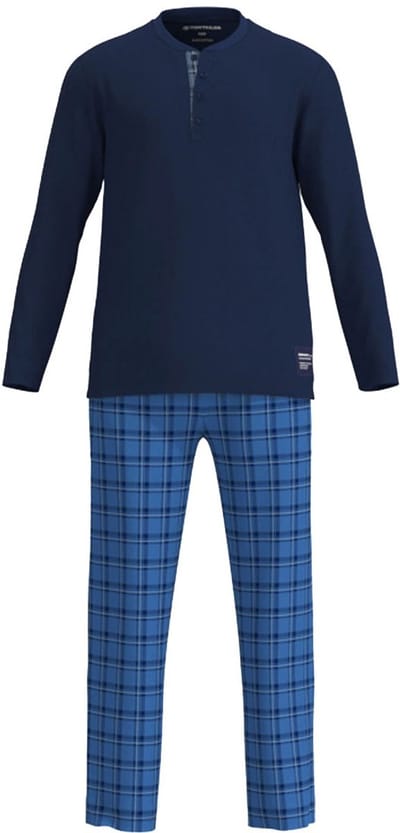 Tom Tailor - Pyjamaset met ruitjespatroon - Maat 48 - blue-medium-check