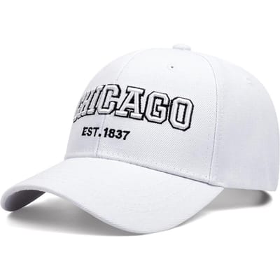 Eenvoudige En Modieuze Nieuwe Baseballpet Chicago Geborduurd Dagelijkse Vrije Tijd Sport Zonneklep Pet Skateboardpet white