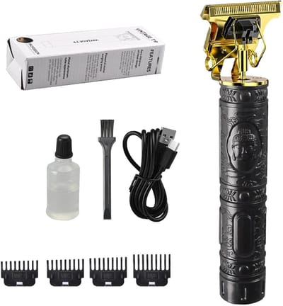 Tondeuse voor mannen - Baard trimmer - Haar trimmen - Scherpe T-blade - 150 mm - Zwart