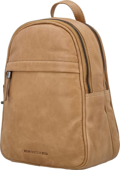 Hide & Stitches Porto Rugzak - Fashion Rugtas - Leren Dames Tas - Taupe