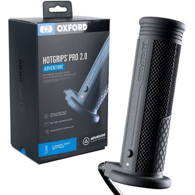 Oxford Hotgrips-Pro 2.0 Adventure – Handvatverwarming met ingebouwde Bediening - thermostaat regeling! - 5 standen – tot wel 55 graden! – verwarmde handvatten voor de motor