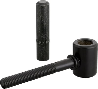 Schroefblokken - Bevestigingsblokken - Deuren Bevestigen - Zwart Gecoat Staal - M10 Draad 125mm - Zwart