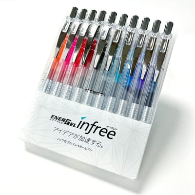 Pentel EnerGel Infree gelpenset - 10 kleuren, 0,7 mm