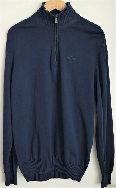 Trui met halve rits van NZA - Blauw - Maat XL