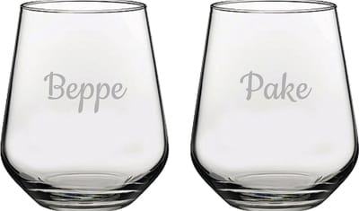 Gegraveerde Drinkglas 42,5cl Pake & Beppe