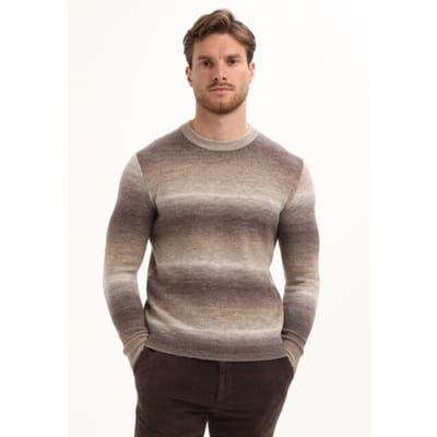 Gabbiano Trui Zachte Trui Met Gardient Kleurverloop 615773 Taupe Mannen Maat - S