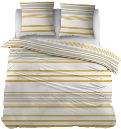Snoozing Indra Dekbedovertrek - Tweepersoons - 200x200/220 cm - Yellow