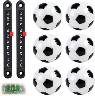 Mini voetbalspel met 6 stukken en 2 tellers, perfect voor ontspanning en professionele wedstrijden, inclusief 23 mm ballen en tafelvoetbalaccessoires