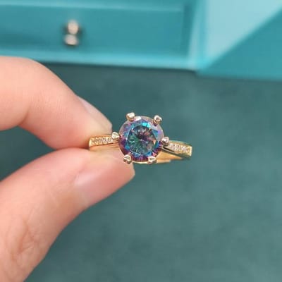 Klassieke 14k gouden kleur natuurlijke amethist ring voor vrouwen Anillos De Silver 925 sieraden Bizuteria paarse topaas edelsteen open ringen Resizable paars