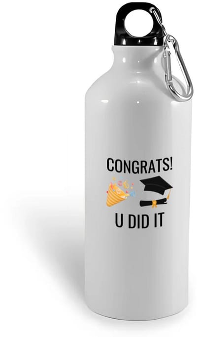 Hacebo® - congrats you did it waterfles - Geslaagd - studenten - cadeau - geslaagd - student - gefeliciteerd - water fles - 400ML