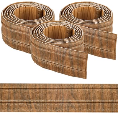 Allecto - Wallpaper Border - Peel and Stick - Flexibel en Zelfklevend - Camel Brown - 3D Skirting Board - Voor Hotel en Thuis - Foam