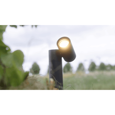 HOFTRONIC Set van 3 Pinero LED prikspots - GU10 4 Watt 345 lumen - Dimbaar - Kantelbaar - 2700K warm wit - IP65 Waterdicht - Zwart - Tuinspots