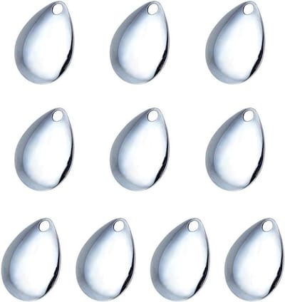 Spinner Bladen Kit - Vis Lokaas - Zelf Lokken Maken - Reflecterend UV - 10 Stuks - Zilver UV