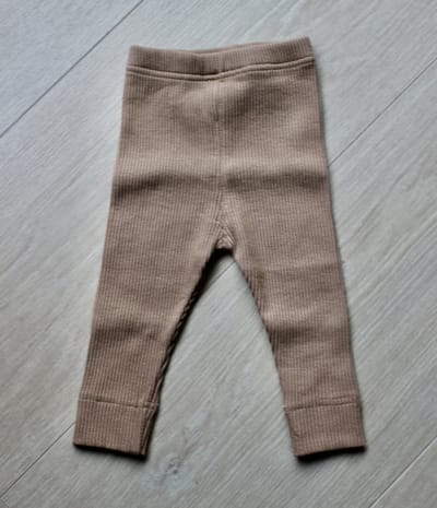 MiniMidi - Baby Legging Ribgebreid - Kinder Legging Ribgebreid - Brown 86/92
