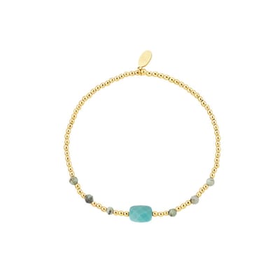 Bijoutheek Armband (sieraad) Staal En Kralen Zee Blauw