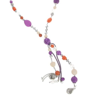 Behave ketting - Gekleurde en facet geslepen kralen - Nikkelvrij - Modeaccessoire