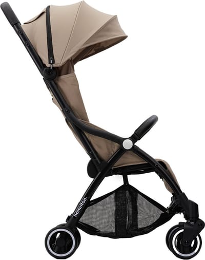 Hamilton by Yoop X1 Plus Buggy - MagicFold - Tot 22 kg - Premium Wandelwagen - Inklapbare Plooibuggy - Verlengde Zonnekap - Beige