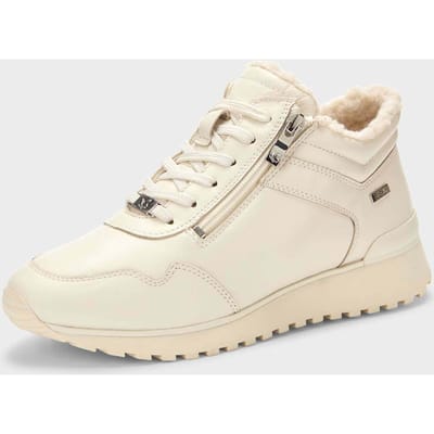 Hoge sneakers met voering van teddy - gebroken wit - Gr. 36 van Goldner Fashion