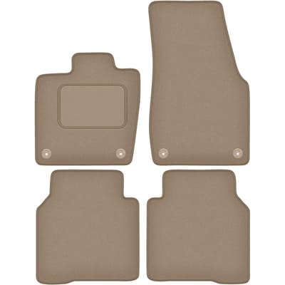 Wielganizator WLG-CARLUX Serie - Auto Vloermat - VW ID.7 - Beige - Weluur - 2023