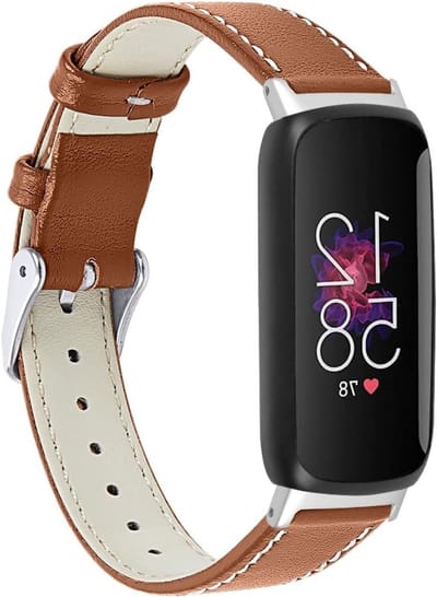 Leren Horlogeband met Bloemenpatroon voor Fitbit Inspire 3 Activiteitstracker, Duurzaam en Stijlvol Polsbandje