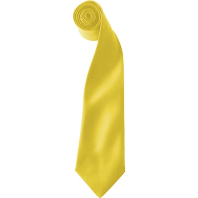 Premier Kleuren Heren Satin Clip Tie (Pakket van 2) (Zonnebloem)