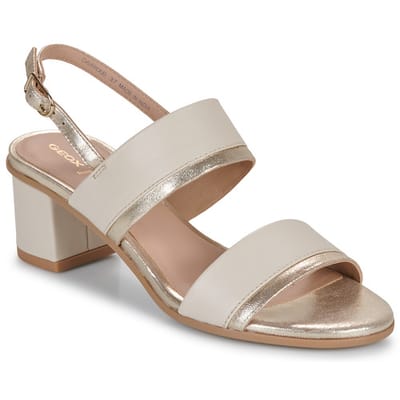 GEOX AURELY 50 DAMES Sandalen - MELKWIT/LICHT GOUD - Maat 40