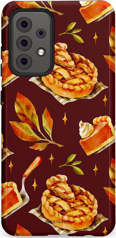 Casetastic Hoesje Geschikt voor Samsung A52 (4G/5G/s) - Stijlvolle Beschermende Duo-layer Case - Karamel Appel Ontwerp