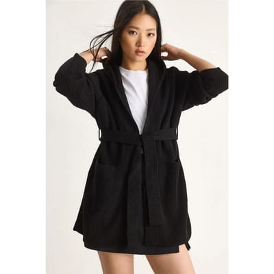 Hooded Cardigan met Striksluiting