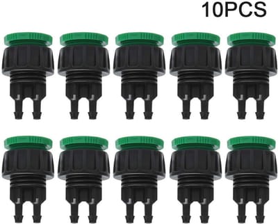 Tuinslang Snelkoppeling - Irrigatie Connector - Water Geven - ABS Materiaal - 10 Stuks - Zwart