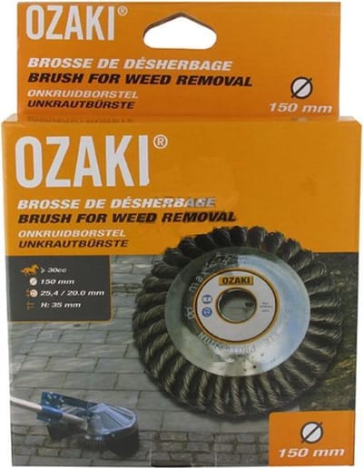 Ozaki Onkruidborstel (150 mm, H 35mm, boring 20/25,4 mm)