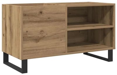 Platenspelermeubel - LP-kast - Platenspelerkast - Draaitafelstandaard - Platenspelerstandaard - Vintage Displayplank - Artisan Eiken