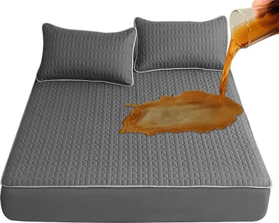 Waterdichte Verhoogde Matrasbeschermer – Verstevigde Latex Kussen – Huidvriendelijke Quilted Bedbedekking – Geschikt voor Matras 120x200x30 cm – Matrasbeschermer Waterdicht, Latex Matrasbescherming, Verhoogde Matrasbeschermer
