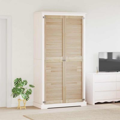 vidaXL - Kastdeur - 2 - st - Naturel - 201 - x - 49,5 - cm - Massief - grenenhout
