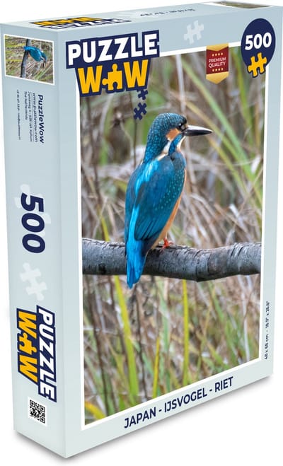 Puzzel Japan - IJsvogel - Riet - Legpuzzel - Puzzel 500 stukjes