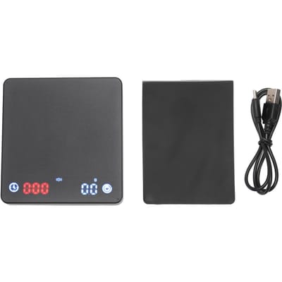 Balance à café Mini balance à café numérique portable rechargeable avec minuterie coussinet en silicone amovible pour black