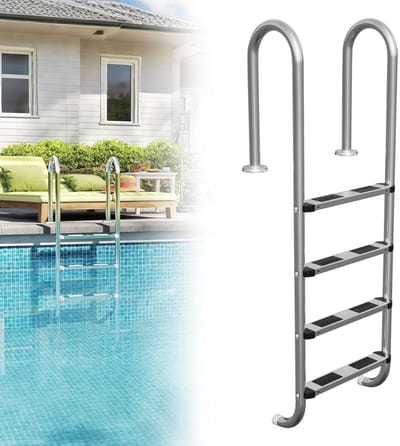 MRKK® Zwembadtrap - Ladder - Zilver