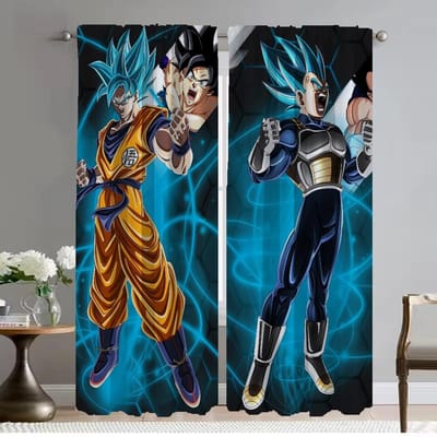 Verduisterende Gordijnen voor Camera Dragon Ball Gordijnen Kinderkamer Halloween Decoratie Tule voor Slaapkamer Afscheiding Jaloezieën Gordijn W50xH70cmx2pcs-CL