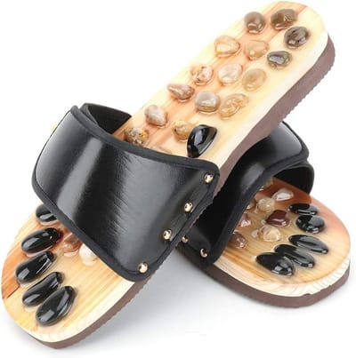 Voetmassage Slippers met Kiezelsteen Acupunctuur - Ontspannende Sandalen voor Voetreflexologie en Gezondheidszorg - Massage Tools in Maat 39-40