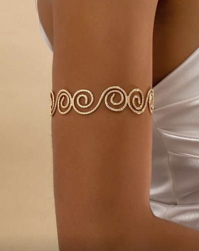 Statement armband - bovenarmband voor dames - bracelet - bracelet gold color - armband - bovenarmband - sieraden - mystic armband - gouden cuff-armband - cuff-armband - dubbele bangle - bangle armband - Forever Connected armband - armbandje -