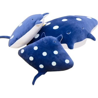 Schattige Cartoon Mobula Pluche Speelgoed Vliegende Roggen Knuffeldieren Speelgoed Manta Rog Poppen 50cm