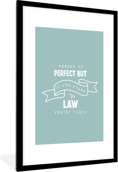 Fotolijst incl. Poster - Quote - Wet - Studenten - 80x120 cm - Posterlijst