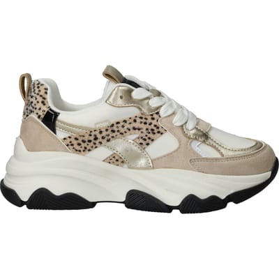 POSH by Poelman Sneakers - Meisjes - Beige - Maat:33
